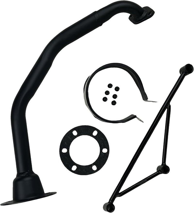 RedCap High Performance Exhaust System for 125cc 150cc GY6 Scooter Moped TaoTao Kymco Vitacci Loud 152QMJ 157QMJ Black - Image 5